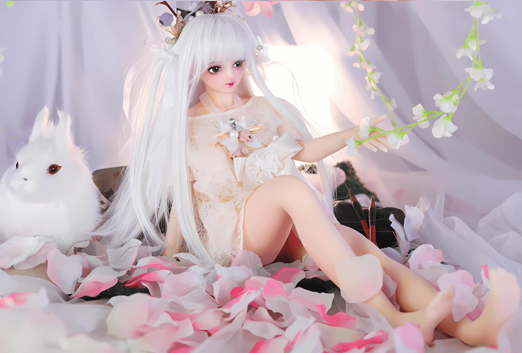 60cm Xiaoyu Action Figure Doll Anime Series (Wig)