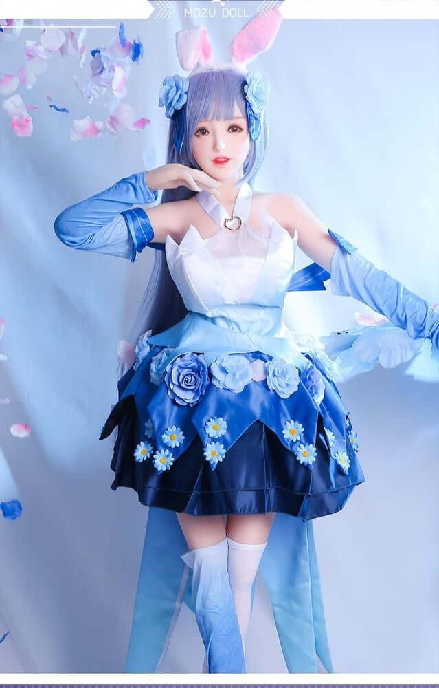 145cm Flora 1:1 Scale Silicone/TPE Large Breast Sex Doll