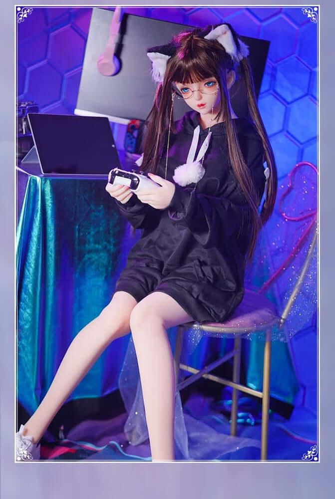 145cm Black Cat 2.0 1:1 Scale Silicone/TPE Small Breast Sex Doll